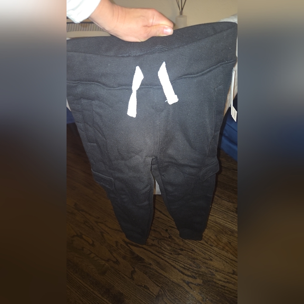 South Pole Kids Black Joggers with White Drawstrings-unisex